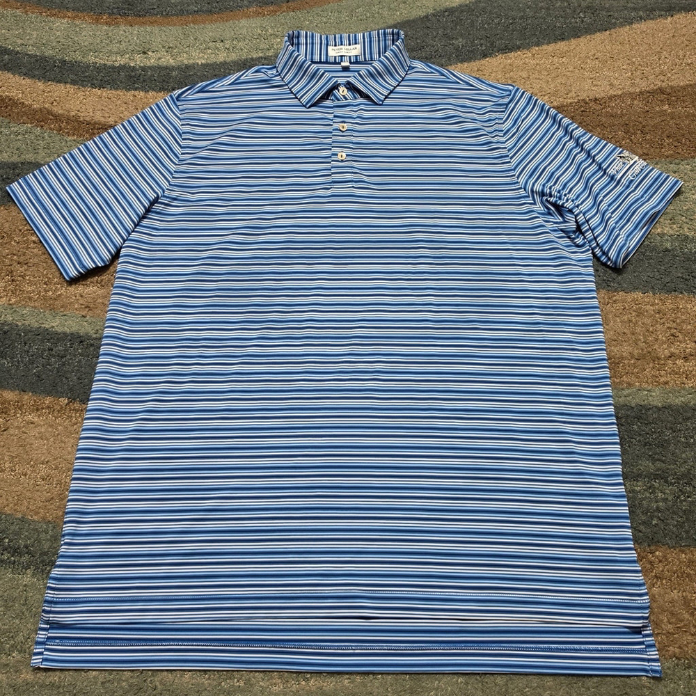 Peter Millar Golf White Eagle Golf Club Naperville Summer Comfort Polo Shirt XL - Picture 2 of 9